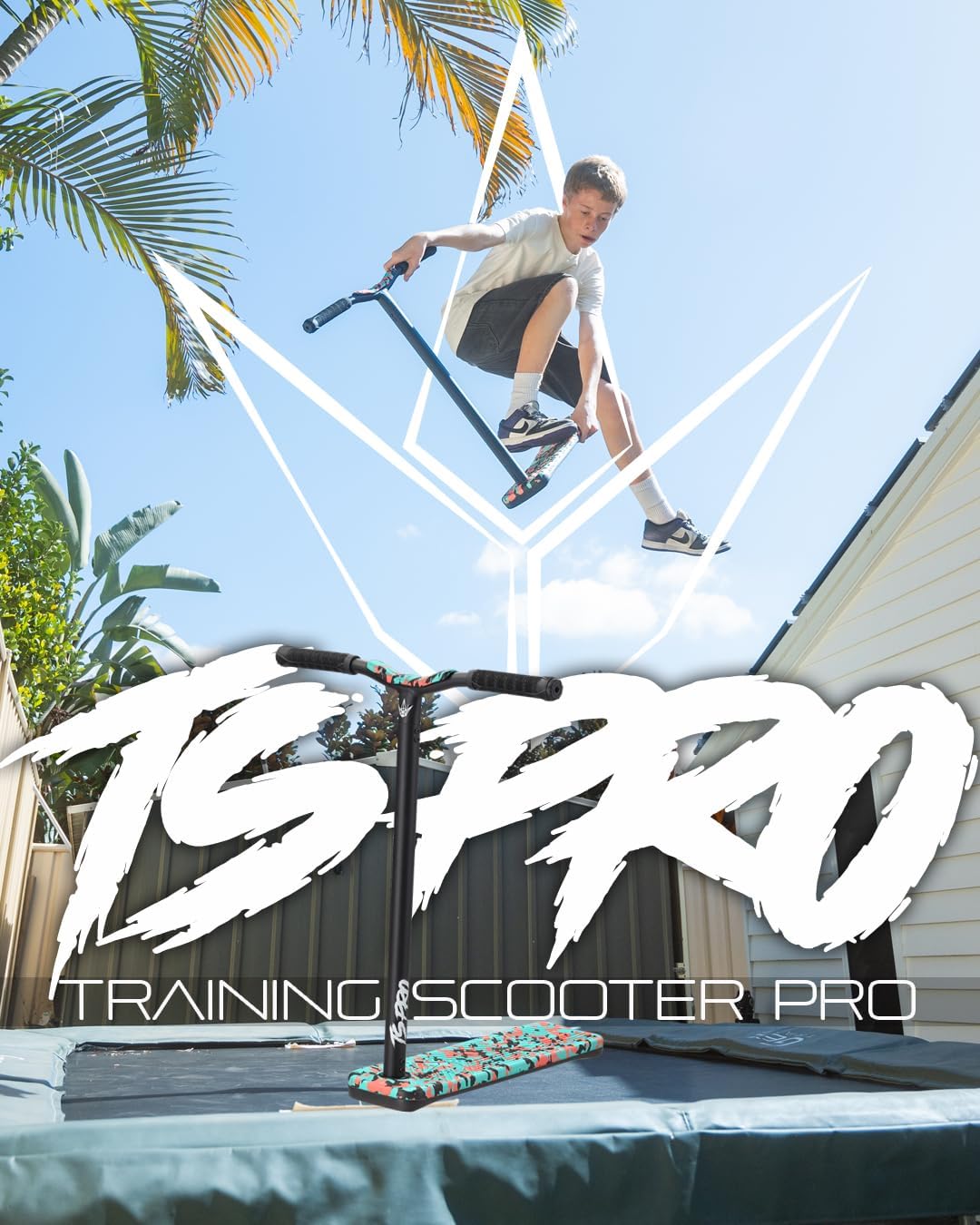 Envy Scooters TS Pro - Training Scooter - Practice Scooter Tricks Indoors and Outdoors Confidently - Trampoline Scooter for Beginners and Pros