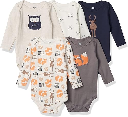Hudson Baby Body unisex de algodón de manga larga, para bebé