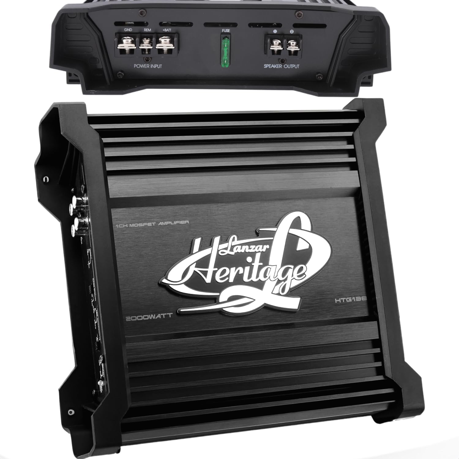 2000W Monoblock Car Audio Amp - 2-Ohm Stable Mosfet Amplifier, Class AB, Electronic Crossover, Bass Boost, Subsonic Circuit, Chrome RCA Inputs, Line Output, 5-Way Protection - Soft Turn On/Off