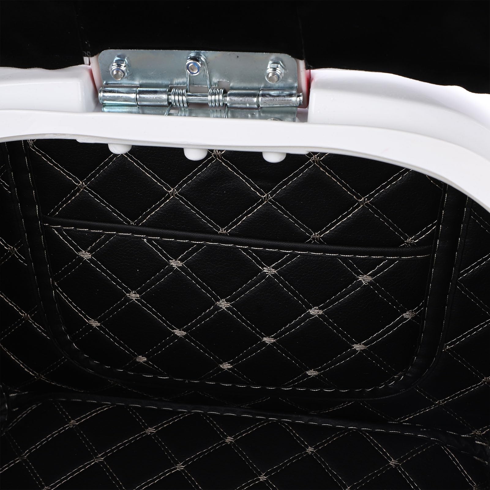 Top Case de moto style rétro aquatique, boîte de rangement arrière 38 L, coffre arrière universel pour motos et scooters électriques, matériau ABS avec plaque de montage et (Rouge)