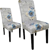 Vista 97 de JQinHome 6 fundas protectoras para sillas de comedor, de alta elasticidad, extraíbles y lavables, para el hogar, fiesta, hotel, ceremonia de boda