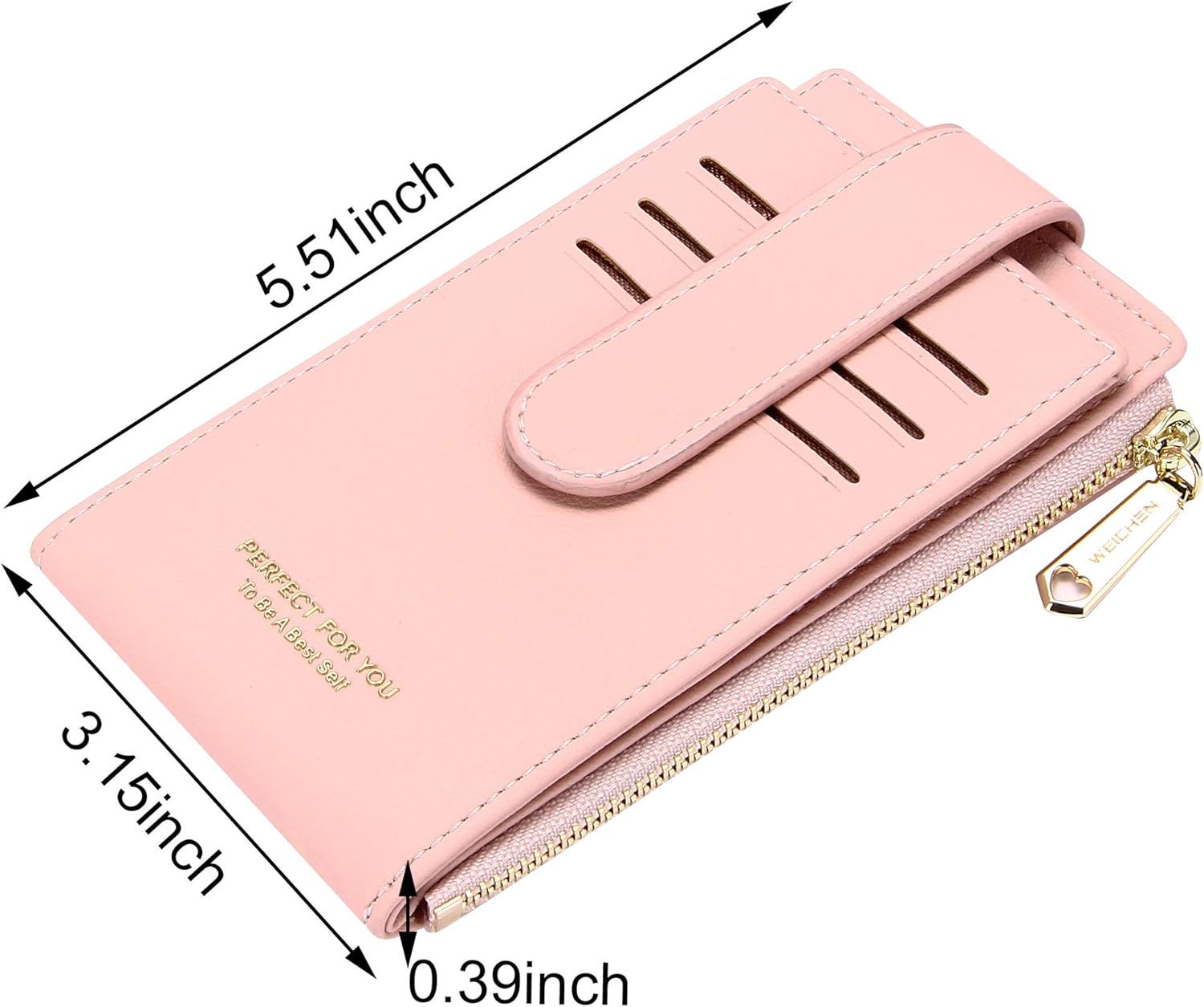 Badiya Slim Women Wallet RFID Blocking Bifold Compact 9 Card Slots Holder Wallets Soft Leather with Zipper Coin Pocket 2 ID Window - Image 2