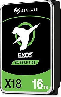 Seagate Exos X18, 16TB, 3.5" CMR, Hyperscale SATA 6Gb/s 7200 RPM 512e 4Kn Fast Format Low Latency Internal Hard Drive with Enhanced Cache Reference (ST16000NM000J)