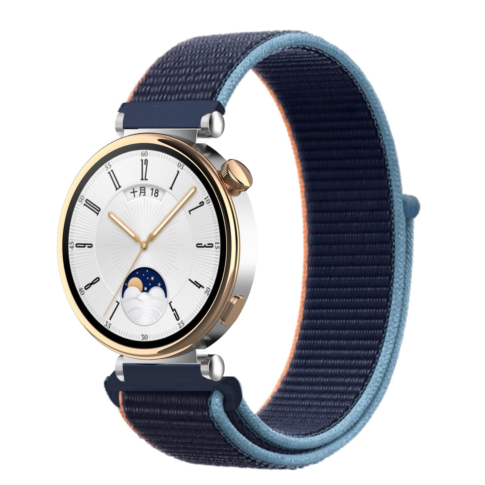 Pasek do zegarka Garmin Forerunner 265S/255S/Music/Vivoactive 4S 40 mm/3S 39 mm/Venu 3S/2S/Move 3S/Active S, regulowany pasek do zegarka, miękki nylonowy pasek do zegarka