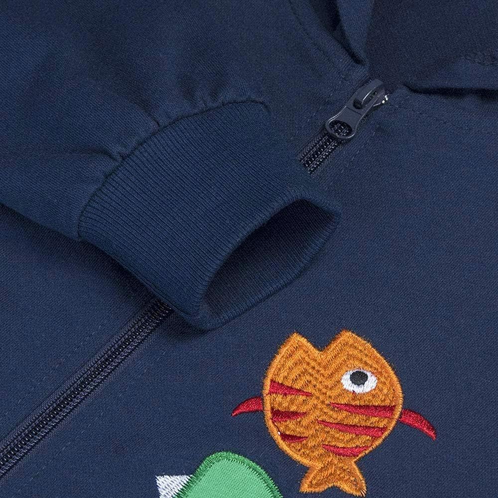 TEDD Sudaderas con Capucha Niño Cremallera Algodón Dinosaurio Lindo Animales Hoodie para Niños 1-10 años