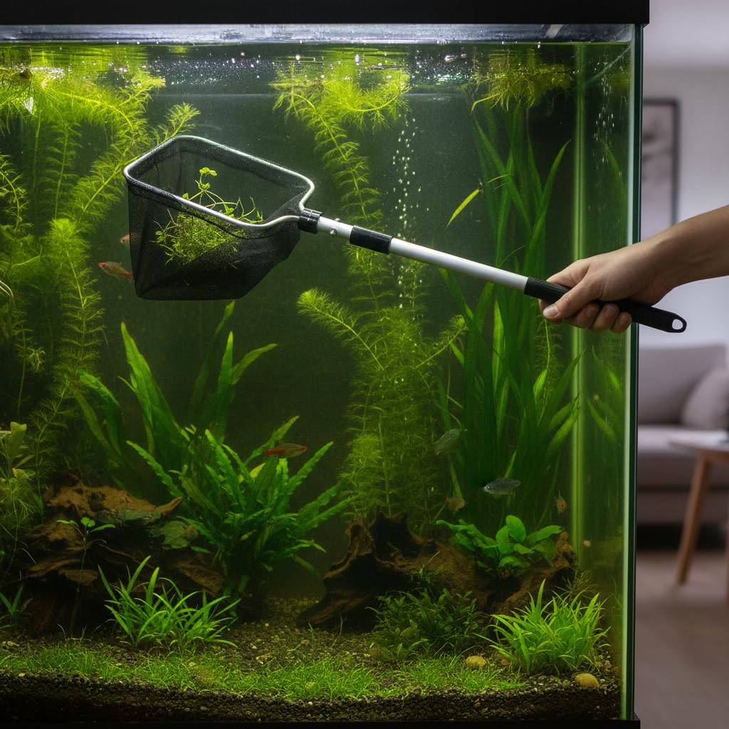 Aquarienfischkesch, Teleskop, Metall, 30.5 cm, Herzform, 2 m