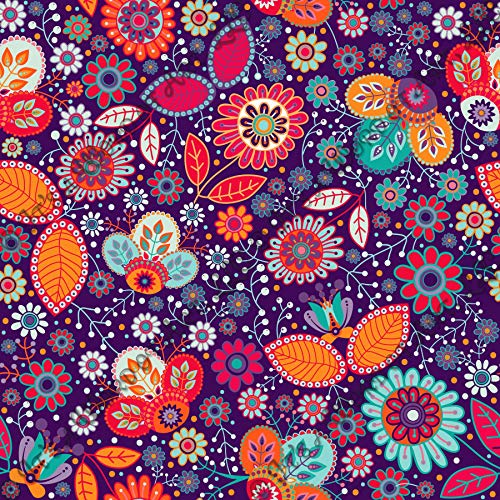 18 x 12 Floral HTV 275 Flowers Printed Heat Transfer Vinyl Craft Pattern Sheet