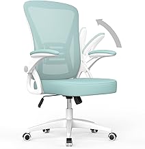 rattantree Sedia da Ufficio con Supporto Lombare, Sedia Ufficio Ergonomica con Braccioli Regolabili in Rete Traspirante, Altezza Regolabile e Schienale Inclinabile con Ruote Girevoli, Verde