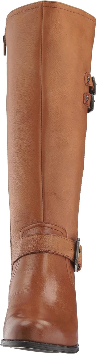 Naturalizer Womens Jessie Knee High Buckle Detail Riding Boots 7 Banana Bread Wc