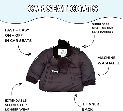 Miniatura 5 de Buckle Me - Abrigo de invierno para bebé, chaqueta de asiento de automóvil Toastier para niños y niñas, destacada en Shark Tank de 6 meses a 6 años