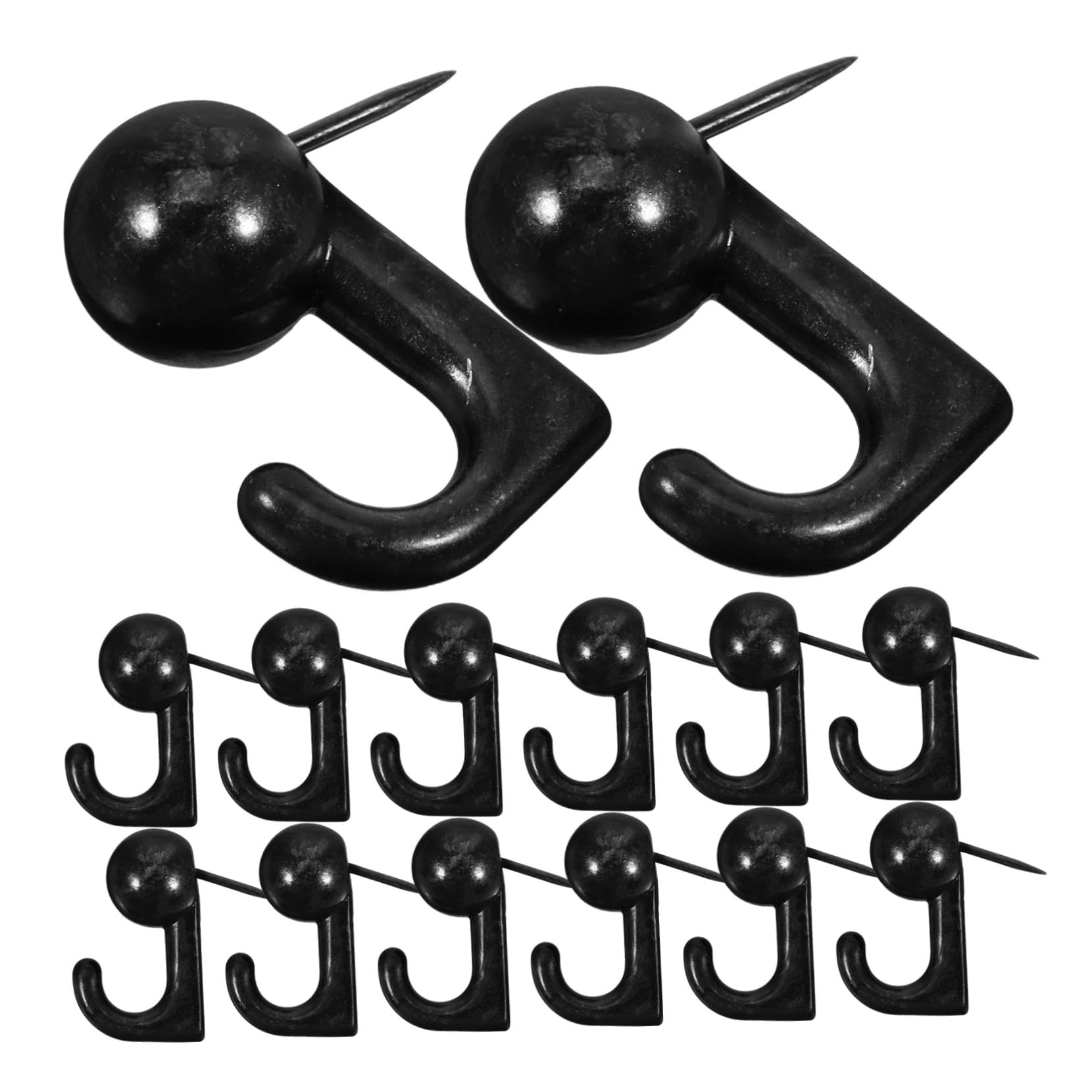 Crochets muraux solides au design minimaliste noir pour l'affichage de peintures