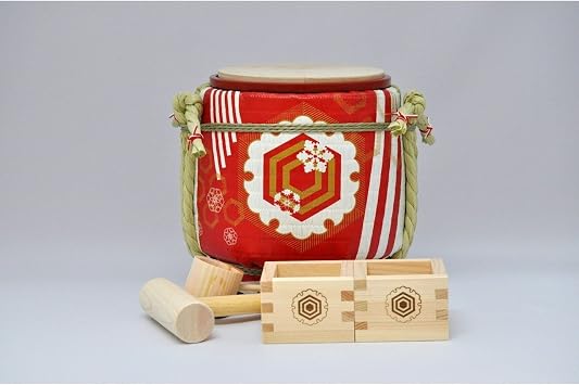 Mini Kagami Biraki Set Special Sake Set for Celebrations Long Life & Happiness