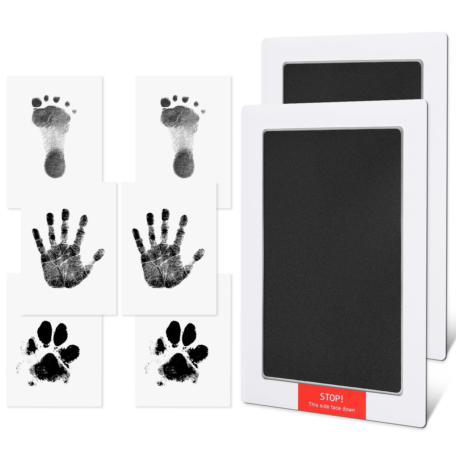 Baby Handprint and Footprint Kit, Black, 2 Pack