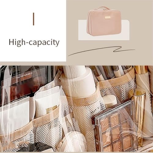 Miniatura 4 de Bolsa cosmética portátil de gran capacidad, Productos para el cuidado de la piel, Bolsa de almacenamiento de cepillo de maquillaje, Bolsa de