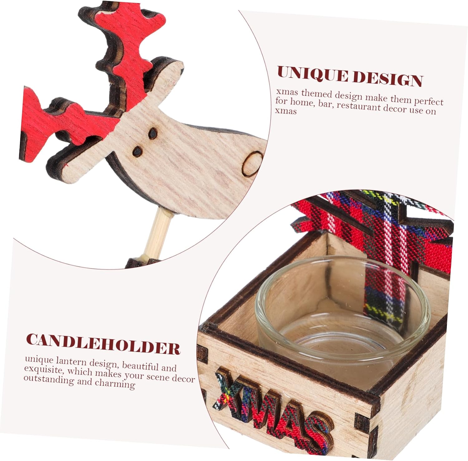 2pcs Candle Holder Adornment Elegant Christmas Decoration Base Romantic Candle Container for Home Decor for Style