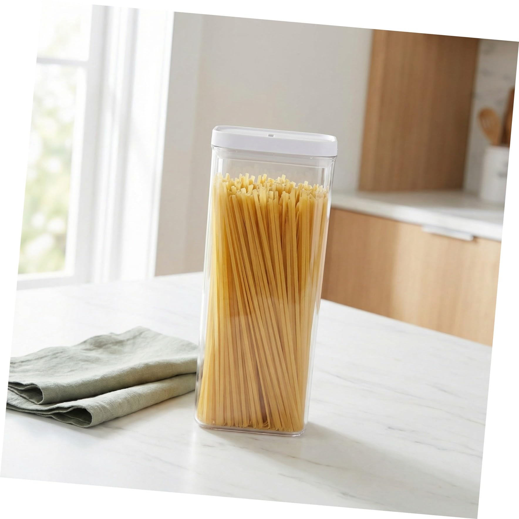 MAGICLULU 4stücke Pasta Container Luftdichter Spaghetti Aufbewahrungsbehälter Für Lebensmittel Organisation Und Frischhaltung Küche Wiederverwendbar Und Vielseitig Einsetzbar