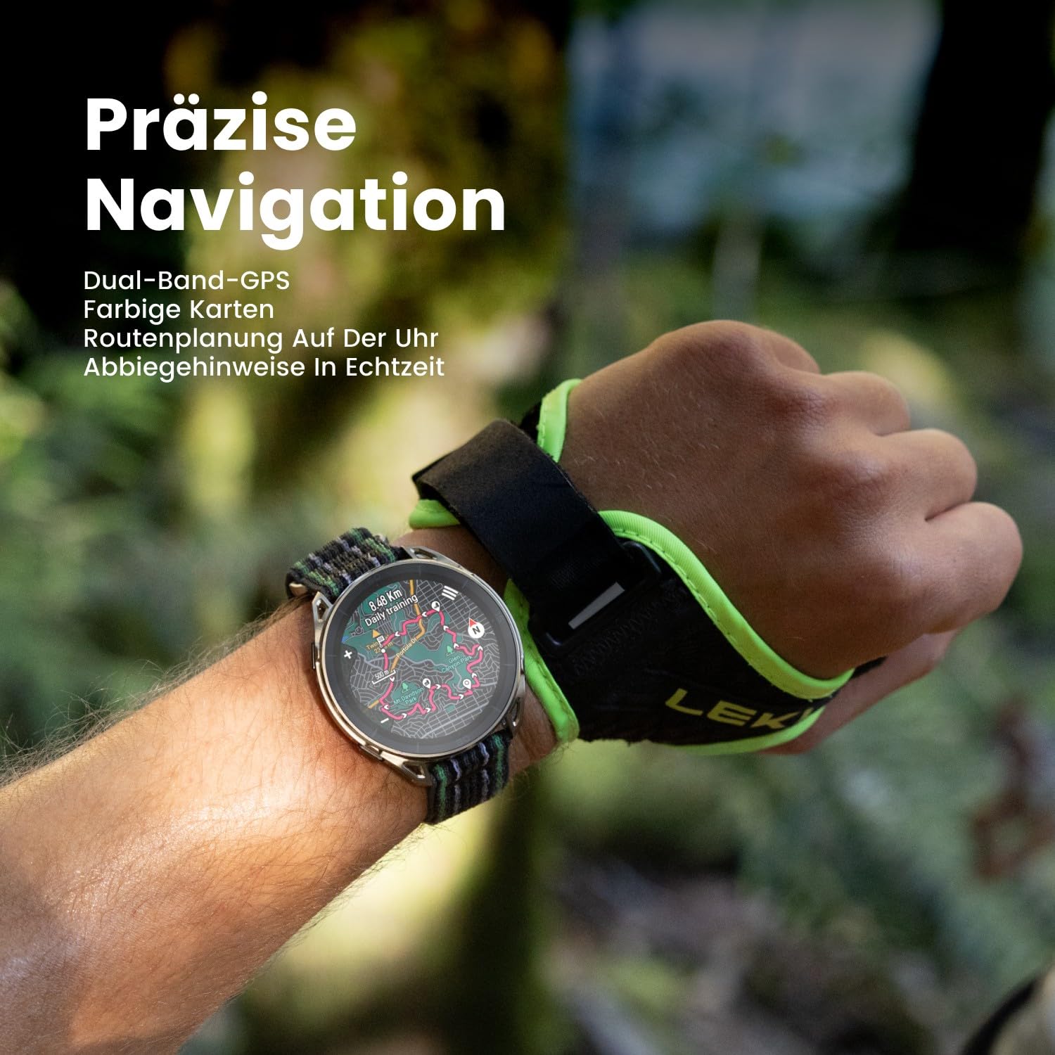 Amazfit Cheetah 2 Ultra 47mm GPS-Smartwatch, 1,5" AMOLED mit Saphirglas, Titangehäuse, 30 Tage Akkulaufzeit, Taschenlampe, 64GB, NFC, Offline-Karten, 5 ATM, 180+ Sportmodi & HYROX für Android & iPhone