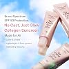 Protector Solar Medicube No Cast Just Glow Collagen, SPF 50 | Protector Solar Facial Hidratante SPF 50 - Fórmula Ligera y No Pegajosa, con Péptidos y Cica para Calmar y Dar Brillo, Cuidado Coreano 1.69 Fl Oz (Paquete de 1) 3