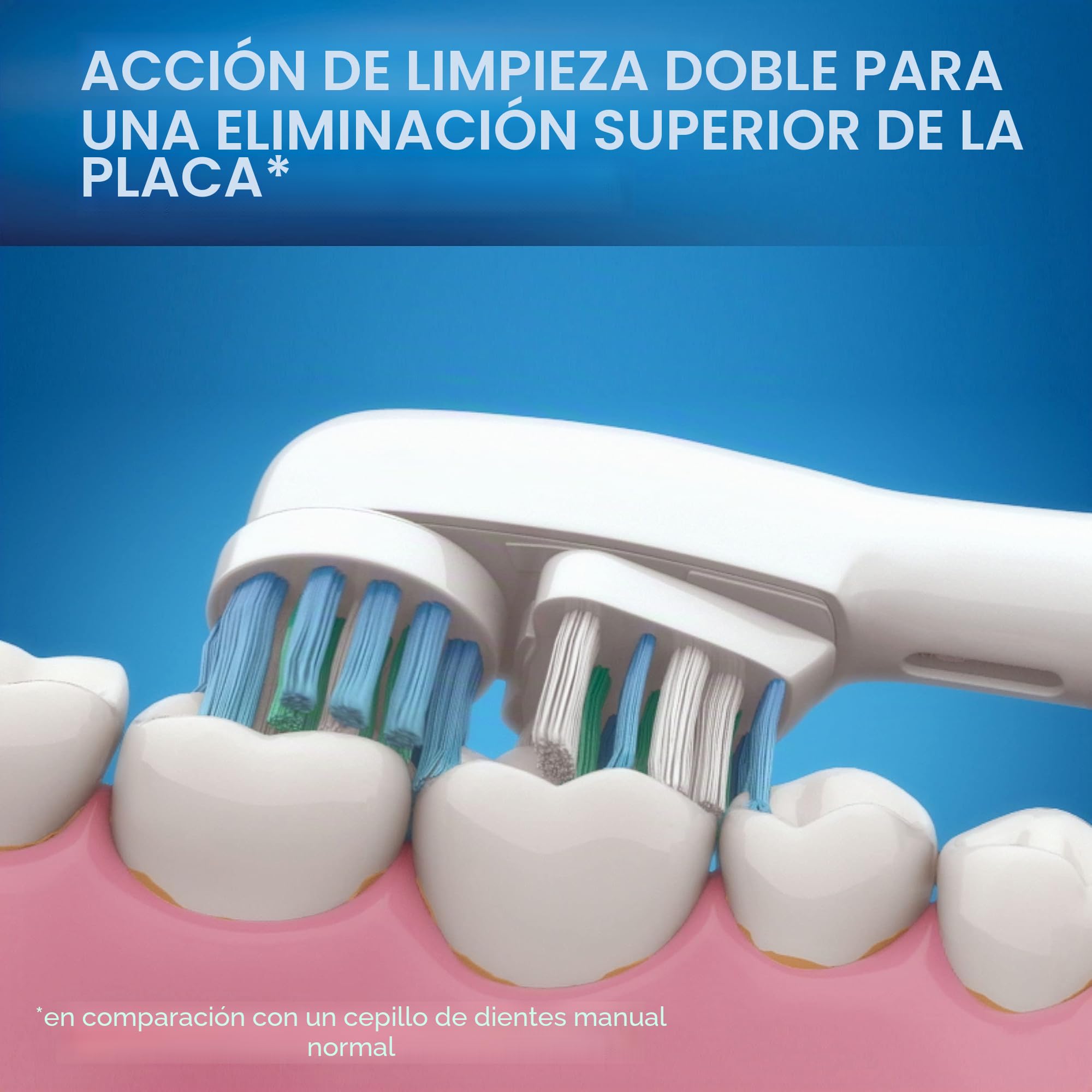 Oral-B Doppio Clean Spazzolino elettrico sostituzione teste della spazzola Refill, 3 Count