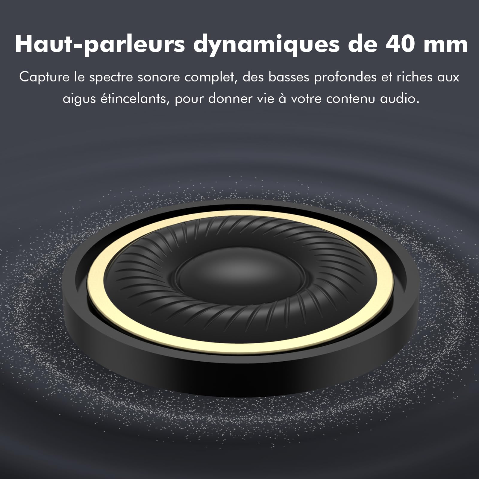 Srhythm NiceComfort 45 Active Noise Cancelling Headphone, Casque sans Fil Bluetooth avec Mode Transparence, 33 Heures d'autonomie
