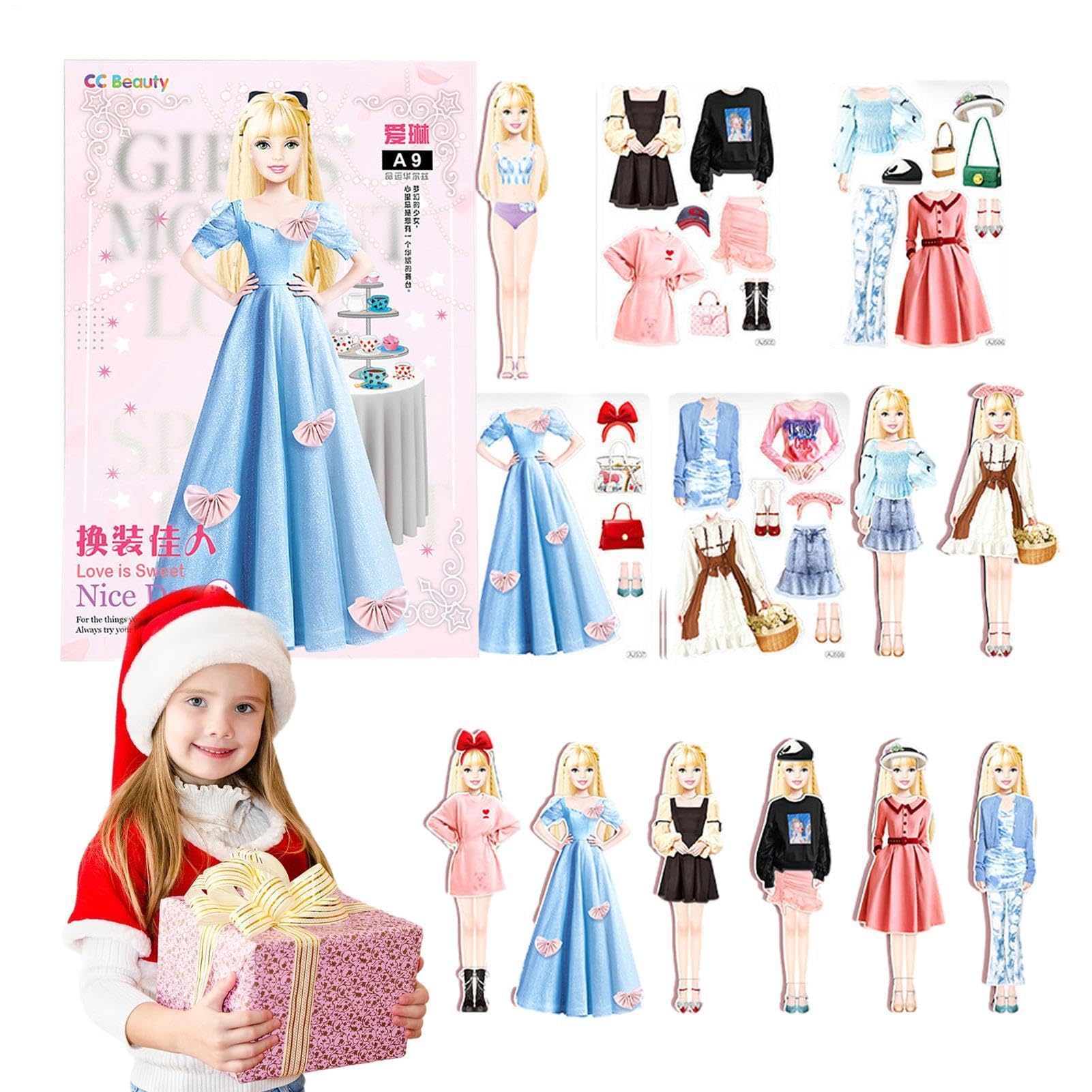 Muñecas De Papel Magnéticas Para Vestir Princesas – Set De Juego De Rol Y Viaje Con Piezas Fáciles De Agarrar, Esquinas Redondeadas, Regalo Educativo Para Niñas De 4 A 8 Años