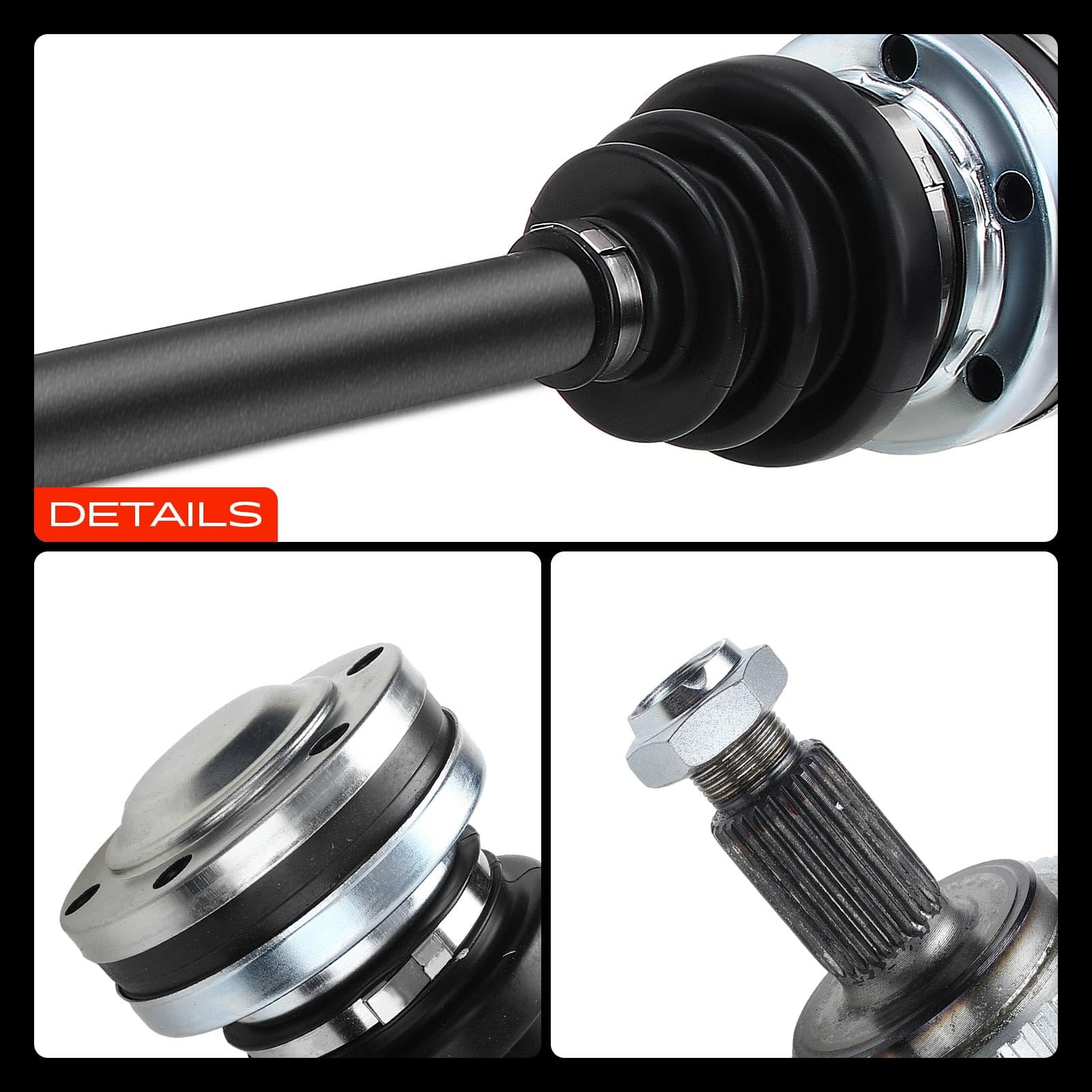 Frankberg Eje motriz Eje de transmisión con ABS Ring Eje trasero Compatible con Serie 3 E30 315-325 Serie 3 E36 325tds Serie 3 Cabriolet E30 316i-325i Serie 3 Touring E30 316i-325i 33211226861