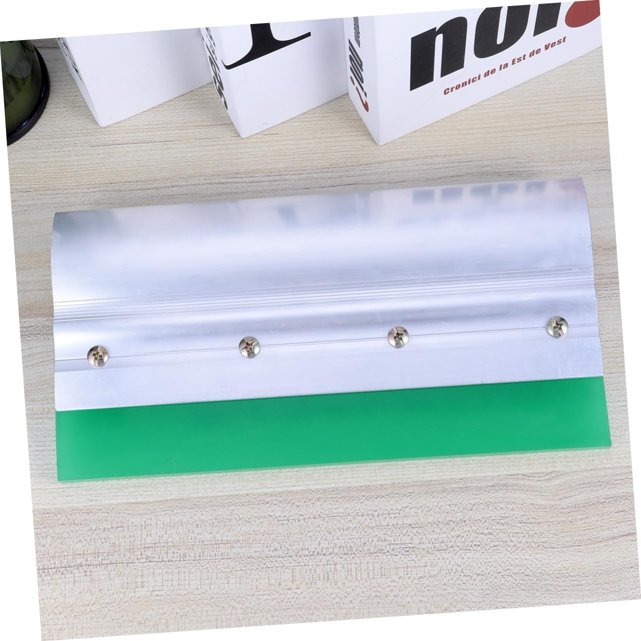 HOMSFOU Printing Squeegee Precision Cut Handle Comfortable Shape Graphic Textile Applications Hand Machine Printing Random Color