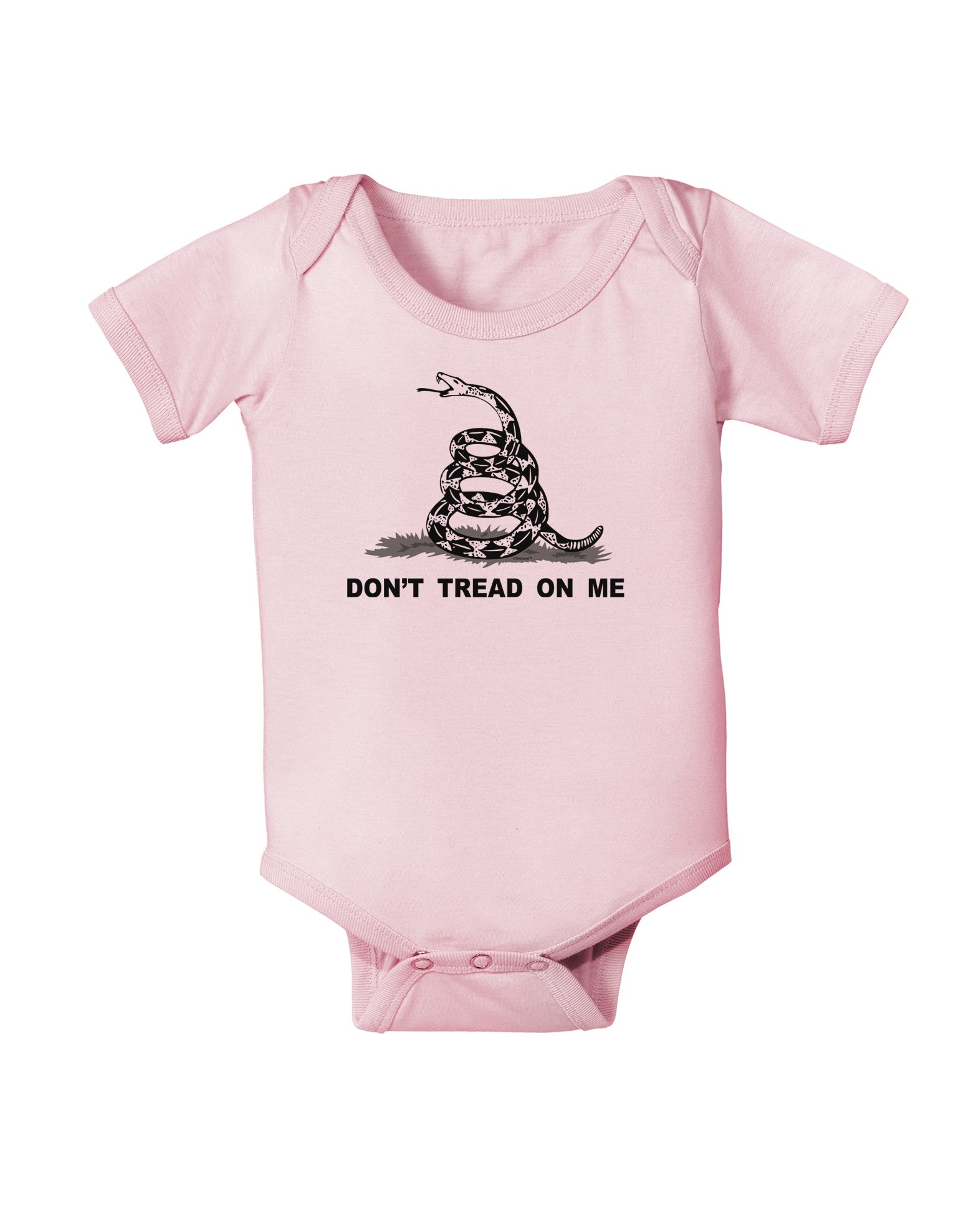 TOOLOUD Subdued Don't Tread On Me Gadsden Flag Rattlesnake Infant One Piece Bodysuit - Light Pink - 6 Months