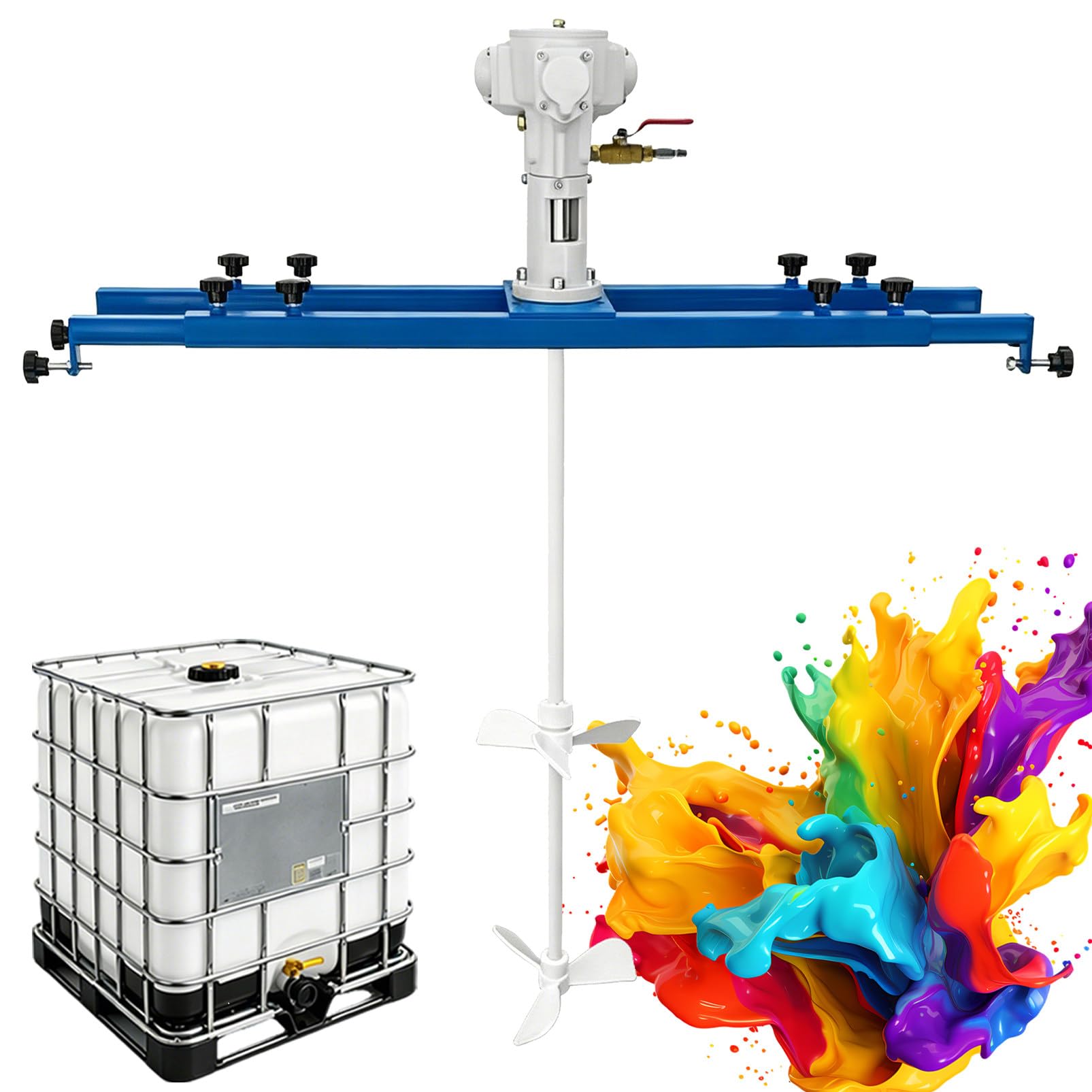 Pneumatic Paint Mixer,265 Gallon IBC Air Agitator,Bracket Mixer 3Cylinder