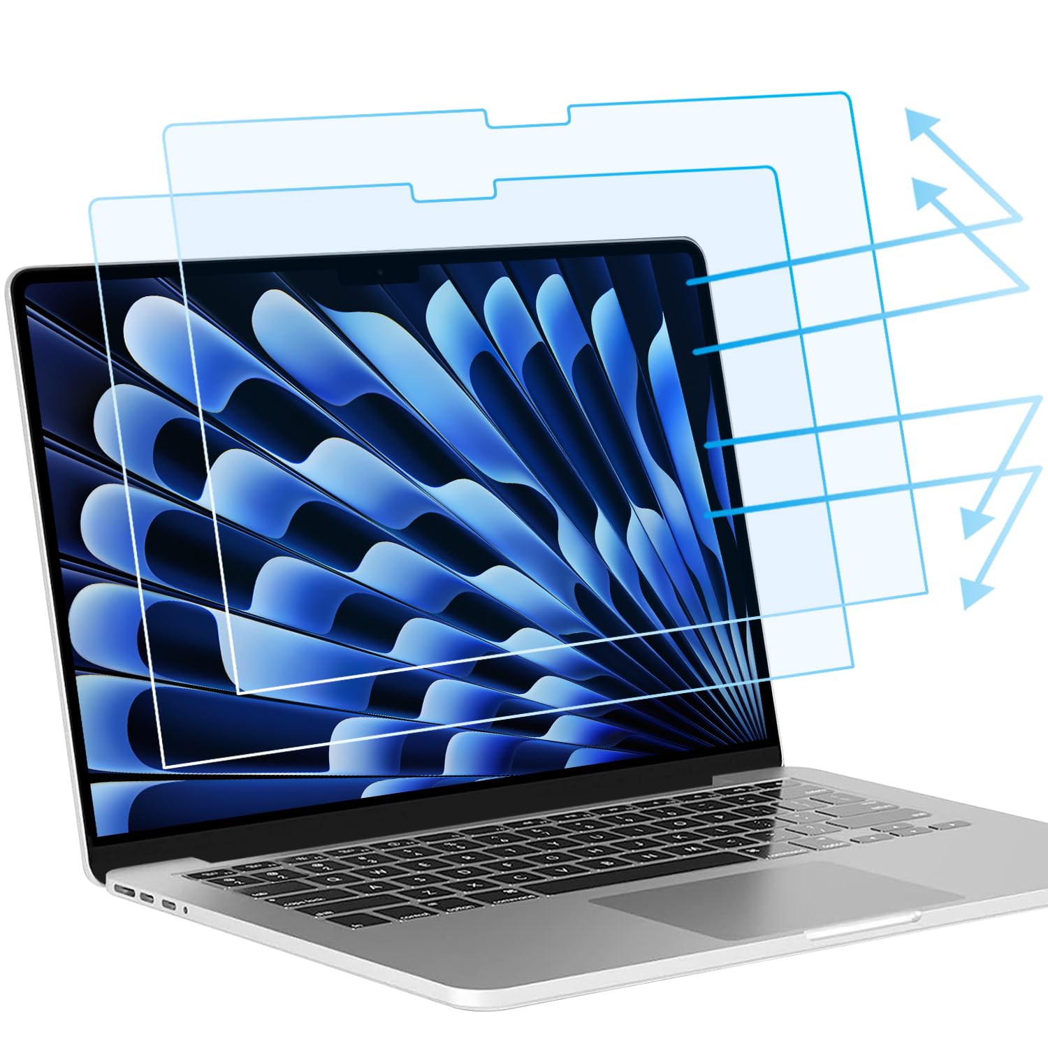 2 Pack Anti Blue Light Screen Filter for MacBook Air 13.6In (2022-2026)
