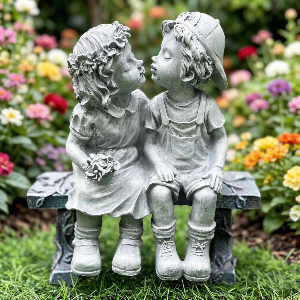 Amazon.com: Ahbuohe Garden First Kiss Outdoor Statue Decorative