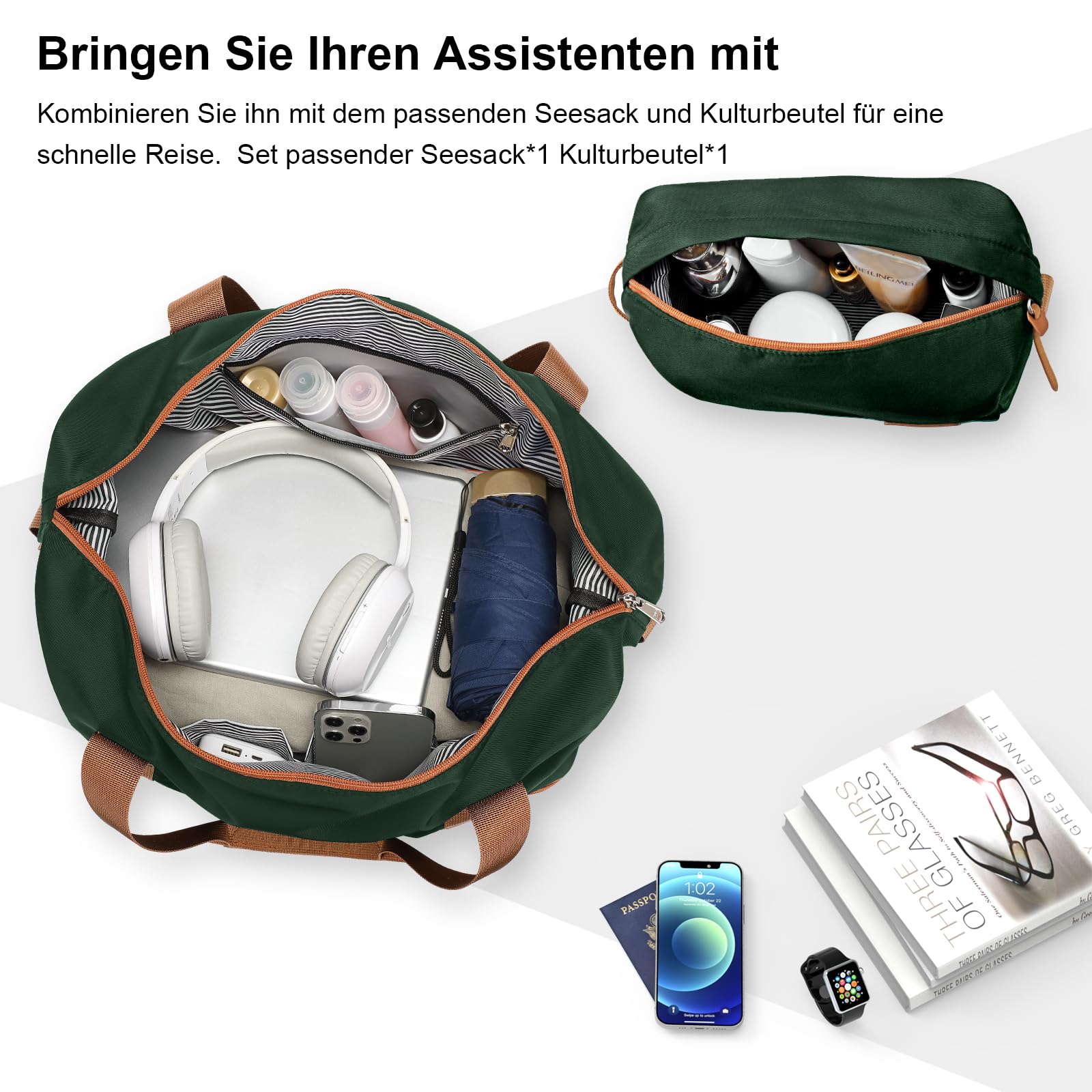 Joyway Set de Valises, 5 Pièces Valise de Voyage, Bagages Cabine à Grand Espace, roulettes à 360°, Serrure TSA et Compartiments Intérieurs, Incluant 1 Sac à Bandoulière et 1 Sac