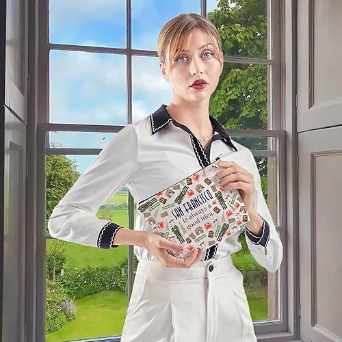 Miniatura 6 de WCGXKO San Francisco regalo San Francisco Skyline regalo San Francisco bolsa con cremallera bolsa de maquillaje, San Francisco, Cremallera