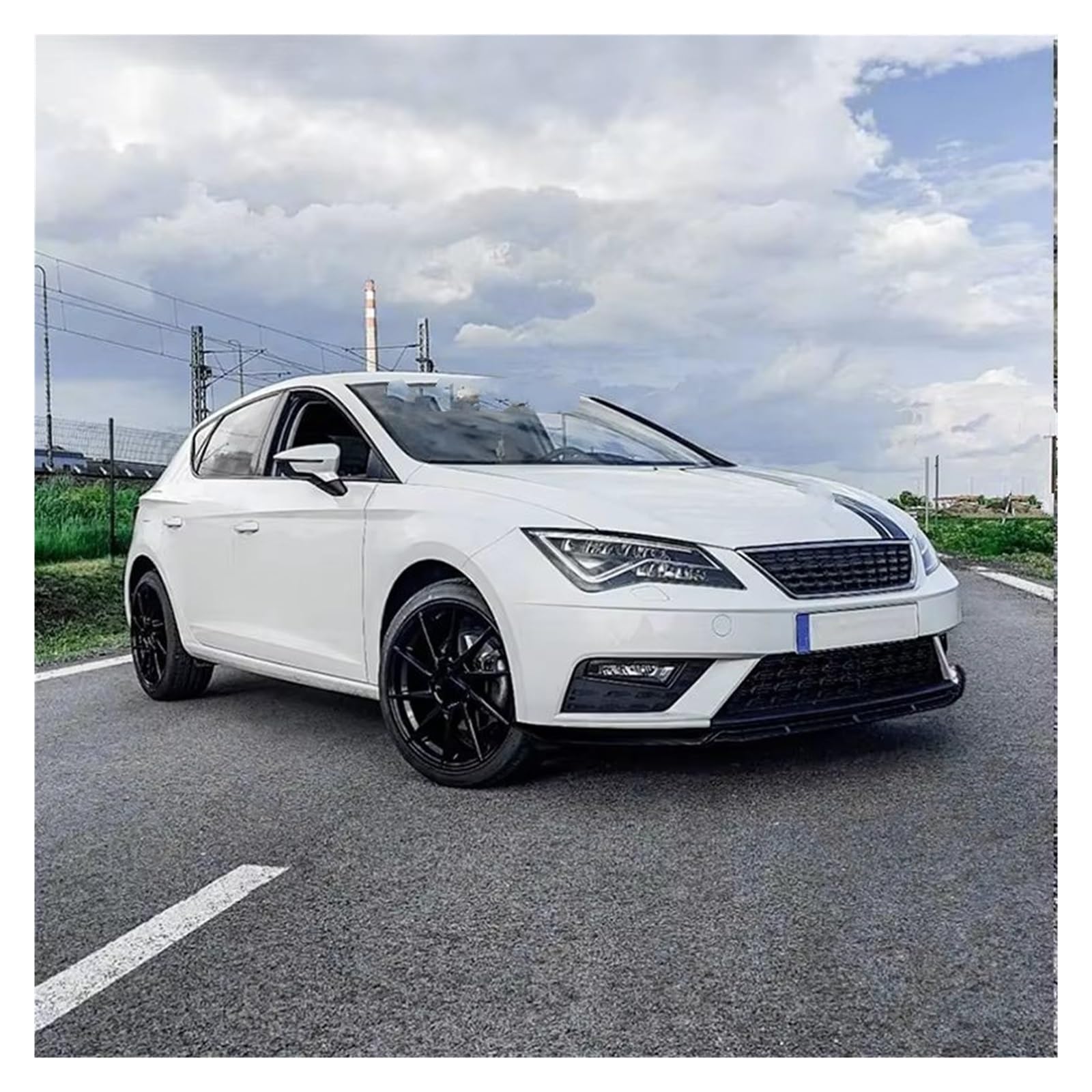Spoiler Delantero para Asiento para Leon MK3 5F para TDI para TSI ST SC 2012-2019 Separador Labios Parachoques Delantero Alerón Protector Delantero Alerón Delantero Frontal