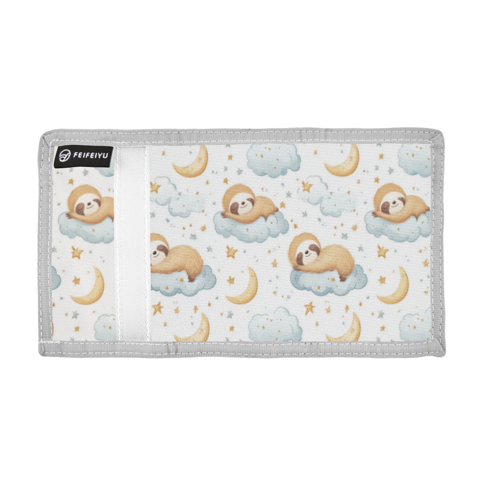 Wusikd Cute Sloth Kids Wallet for Boys Girls Clouds Moon Stars Toddler Trifold Wallet Novelty Wallet for Teens Women Men