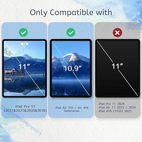 Miniatura 8 de MOBDIK Paquete de 2 protectores de pantalla Paperfeel compatibles con iPad Pro 11 (2022, 2021, 2020 y 2018), iPad Air 5ª y Air de 4ª