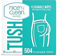 Vista 1 de Nice 'N Clean Toallitas desechables para adultos (12 x 42 unidades) Toallitas de limpieza personal hechas de fibras a base de plantas Infundidas
