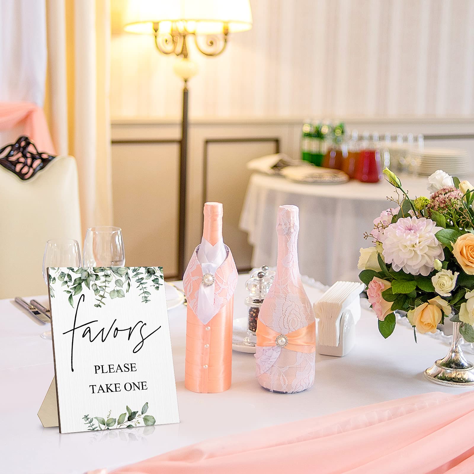 Roowest Gedenktafel für Hochzeit, Gedenkkarten und Geschenke, Aufschrift "If Heaven Wasn't So Far Away", Hochzeitsschilder für Zeremonie und Empfang, 4 Stück