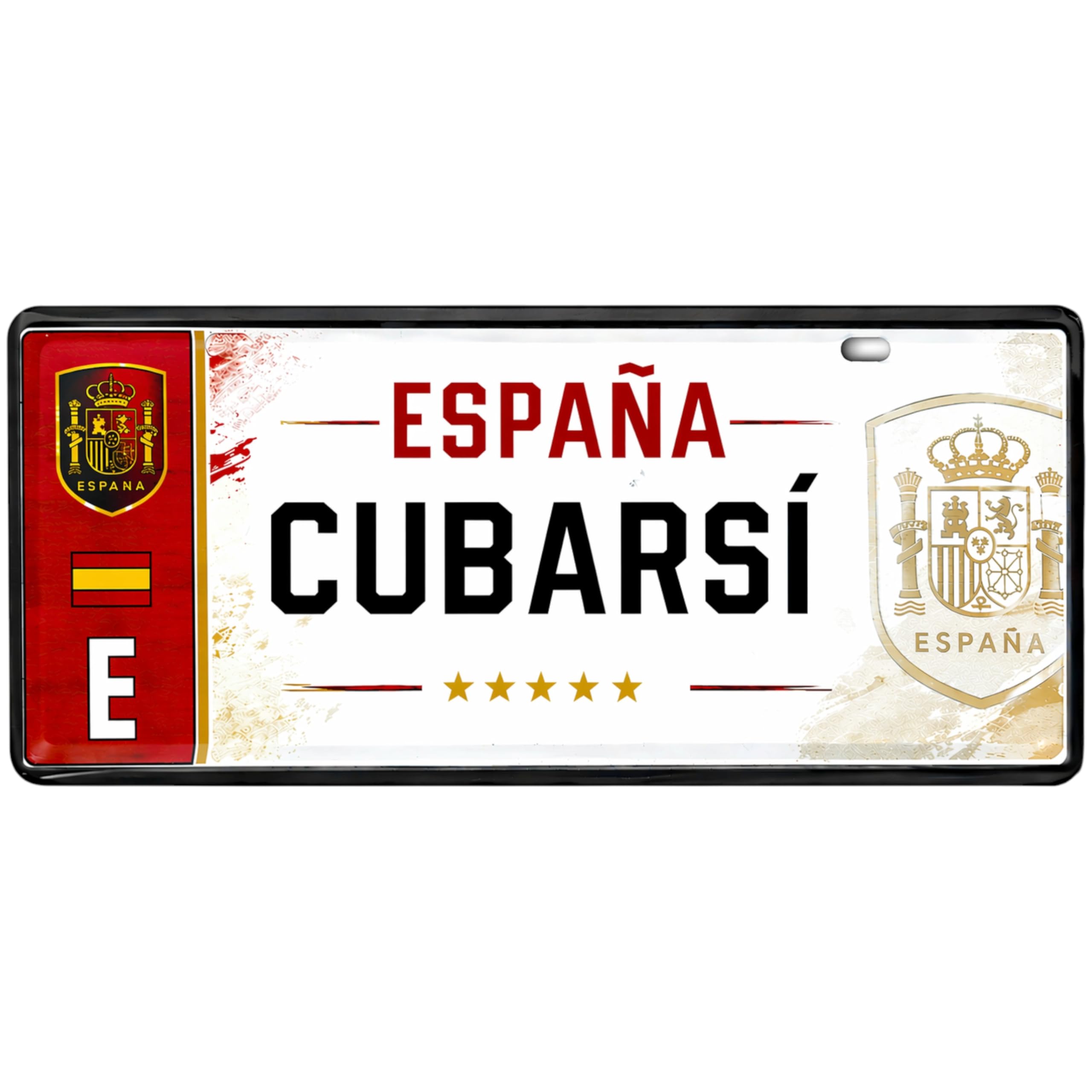Champion's City ESPAÑA FC Matrícula Personalizable 6x14 cm RFEF