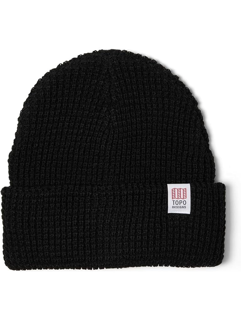 Black Topo Designs Waffle Knit Beanie