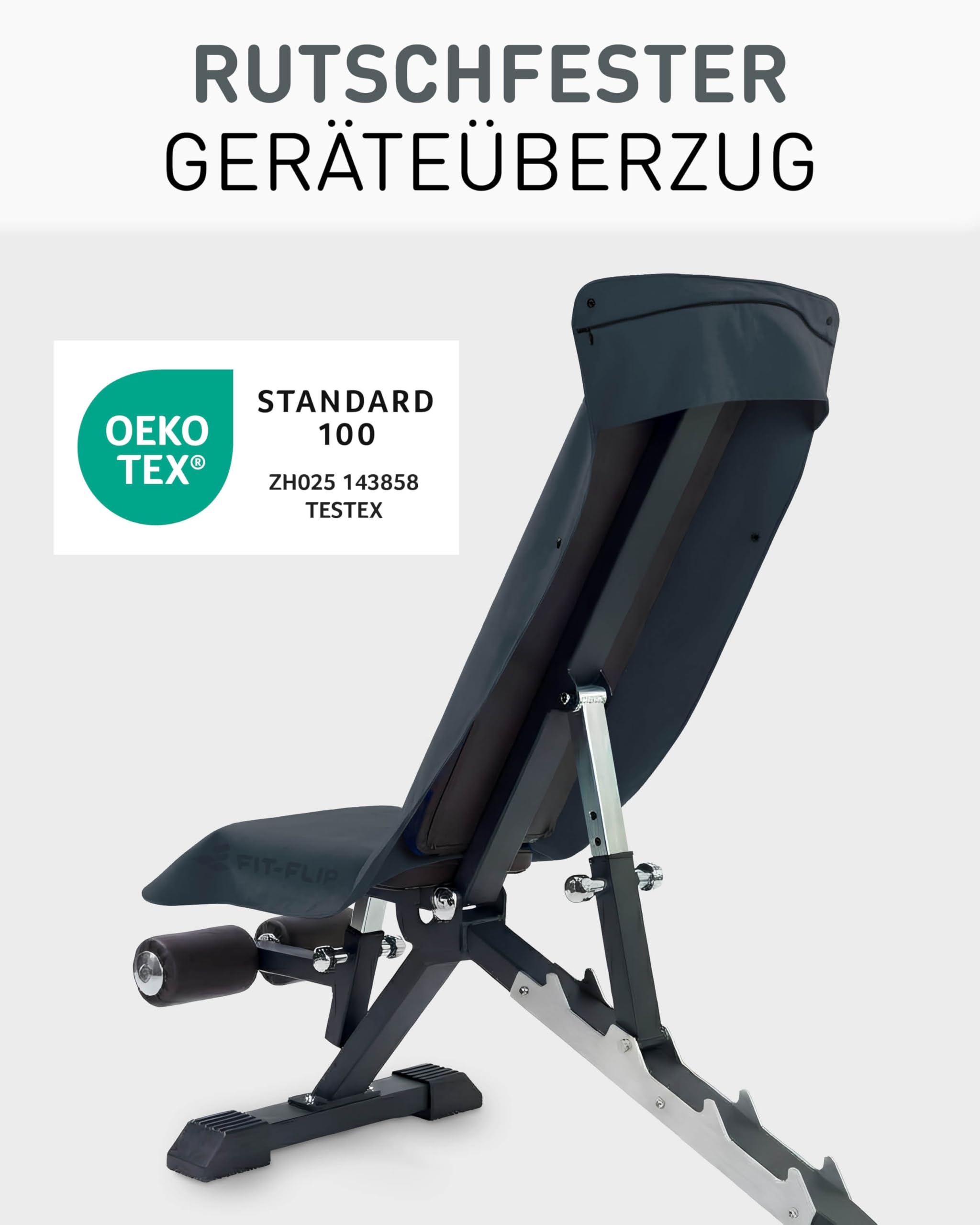 Fit-Flip Fitness Handtuch aus Mikrofaser kompakt und schnelltrocknend | mit Magnet und Reißverschluss Tasche, Fitnesshandtuch rutschfest für Sport und Gym, Sporthandtuch Fitnessstudio