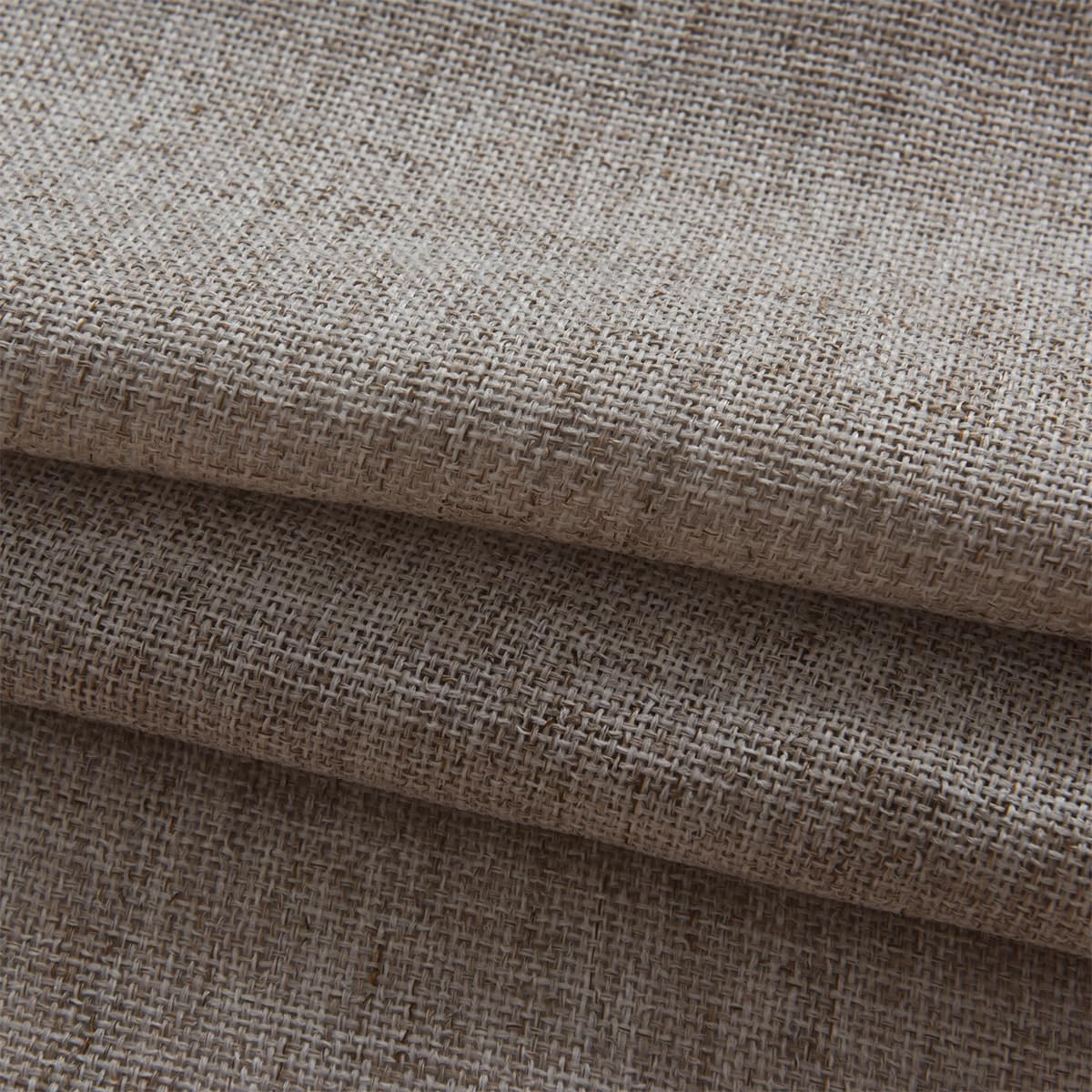 GYROHOME Khaki Faux Linen Sheer Curtains, Light Filtering Grommet Top Solid Color Semi Sheer Drapes for Bedroom, Living Room, Patio Door, 2 Panels, 42x62inch