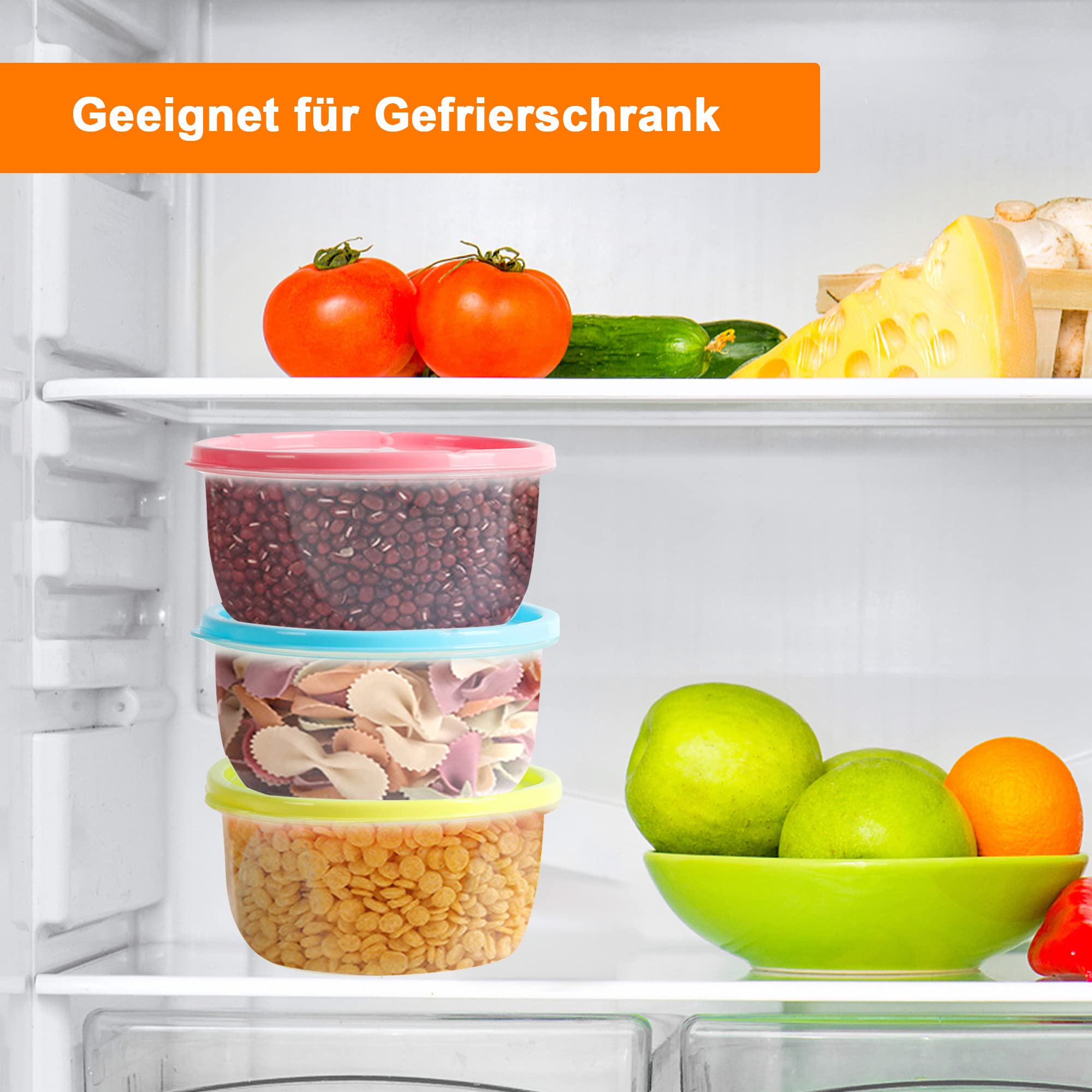 Lot De 6 Boîtes à Pizza / Boîtes à Pâte Transparentes Avec Couvercle – 16x16x7,9 Cm, Empilables, Alimentaires