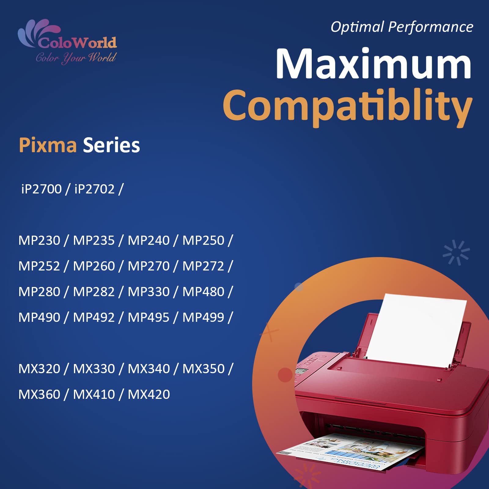 Cartucce Inchiostro Canon PG-510XL Nero E CL-511XL Colore - Compatibili Con Stampanti Pixma MP280, MP495, MX360 E Altri Modelli