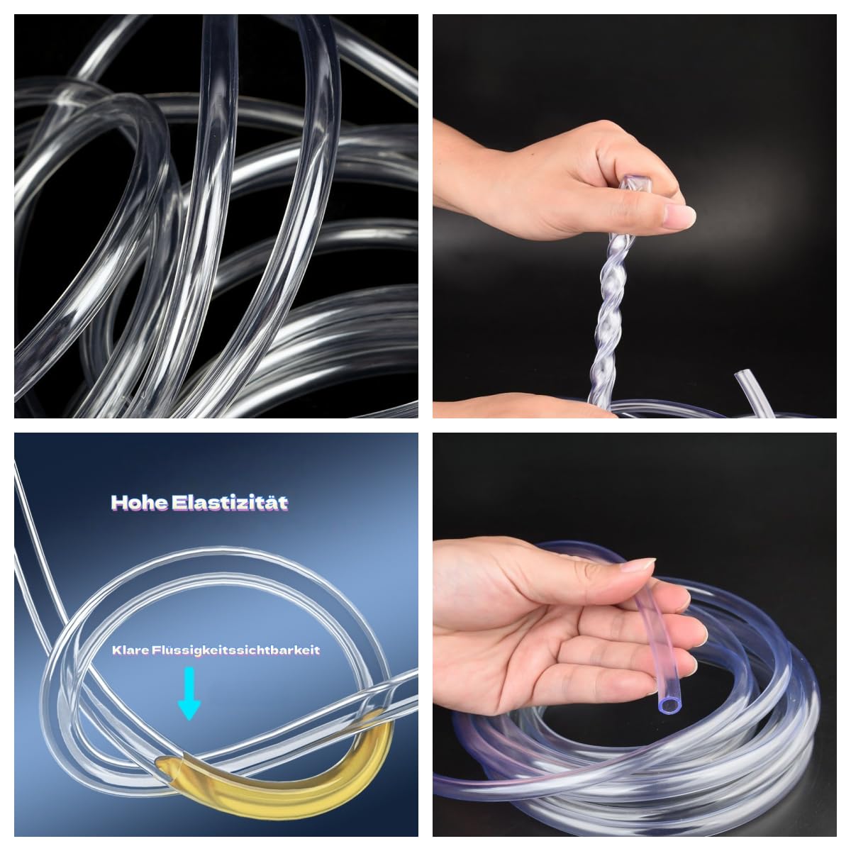10 Meter langer, flexibler PVC-Schlauch, Wasserschlauch, Aquarienschlauch, Kunststoffschlauch, PVC-Schlauch, benzinschlauch,trinkwasserschlauch (Innendurchmesser 30 mm * Außendurchmesser 36 mm)