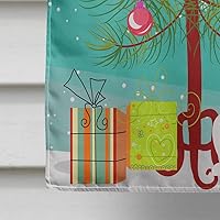 Vista 1312 de Caroline's Treasures BB4243GF Bandera de jardín con texto en inglés «Merry Christmas» con texto en inglés «Merry Christmas», bandera decorativa