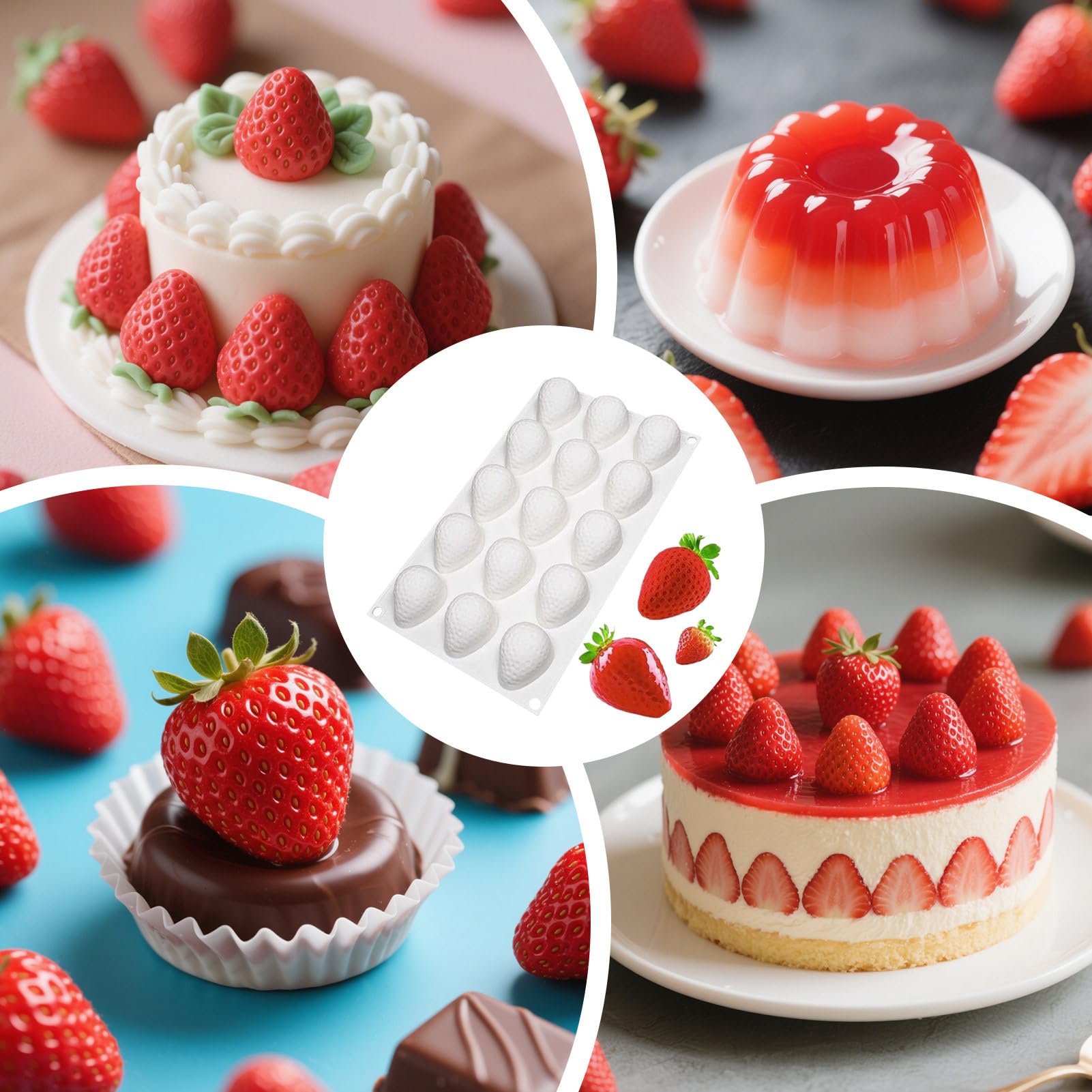Amazon.co.jp: シリコンケーキ型 - ムースケーキ用15個キャビティ Amazon.co.jp: シリコンケーキ型 - ムースケーキ用15個キャビティ