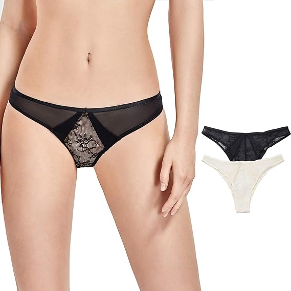 Amazon Dobreva レディース 2枚セット パンティ 花柄レース ショーツ ローライズ ビキニ スケスケ セクシー ショーツ 通販