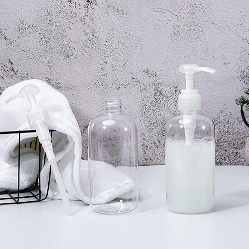 Miniatura 9 de Yebeauty - Dispensador de bomba de champú, botellas de champú con bomba de 10 onzas, de plástico vacío transparente, recargable, dispensador de