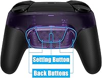 Vista 29 de eXtremeRate Back Buttons Attachment for Nintendo Switch Pro Controller, Clear Black Back Paddles Programable RISE4 Remap Kit for Switch Pro claro